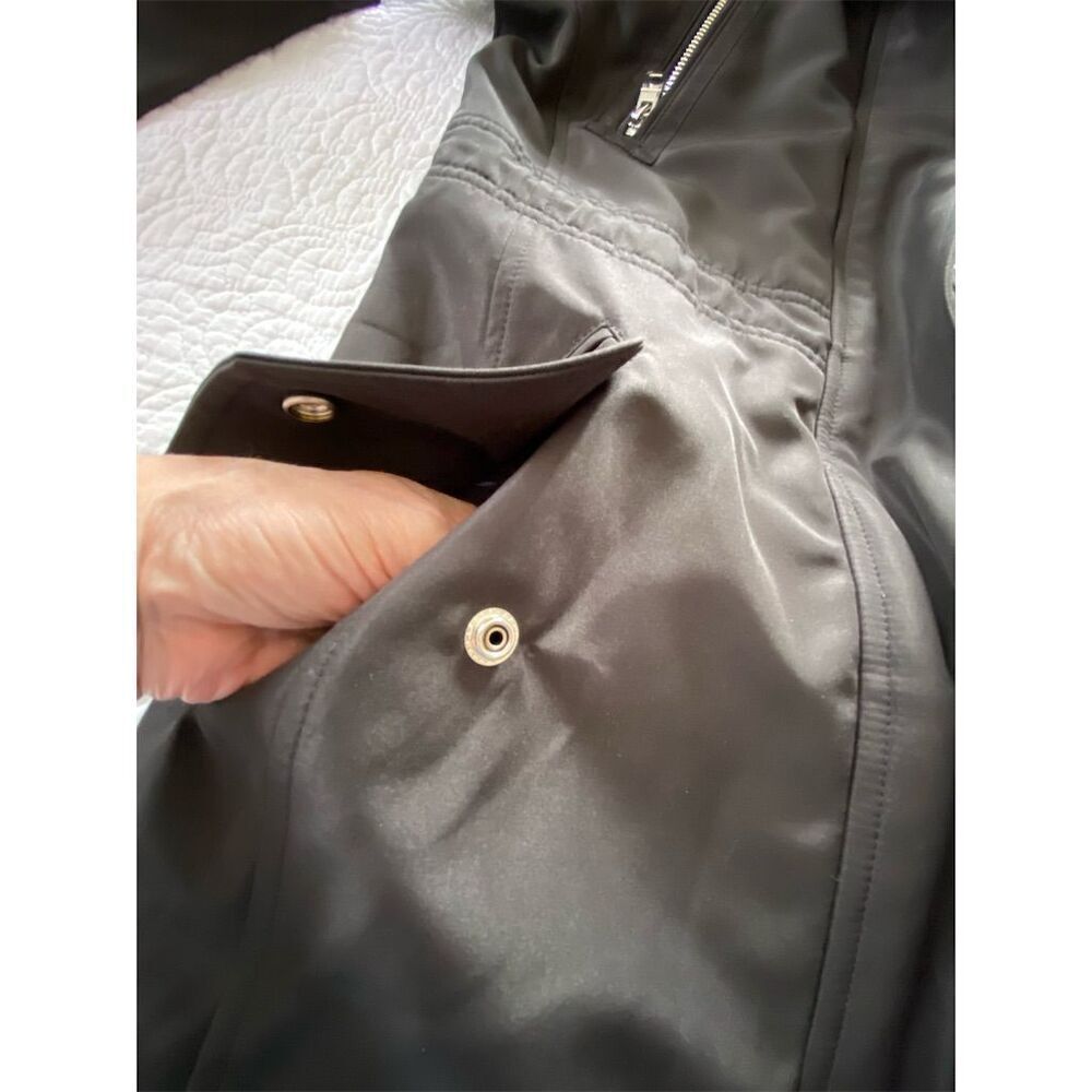 Kenneth Cole Hooded Anorak Jacket Black Size S Casual Mid-Length - Picture 11 of 16